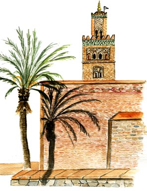 Maroc Marrakech: Le minaret de la Koutoubia