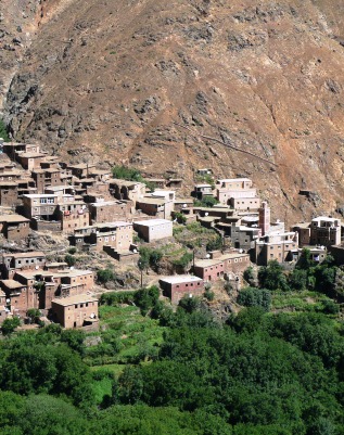 Maroc Atlas:Un hameau d'Imlil - Le Chamonix du Maroc
