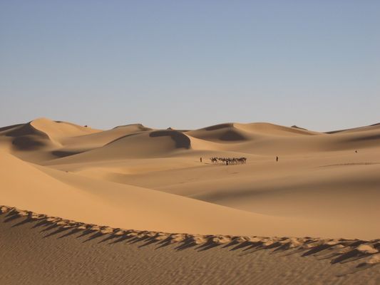Niger Arakao: Nos pas forment un pointill sur les crtes de l'erg